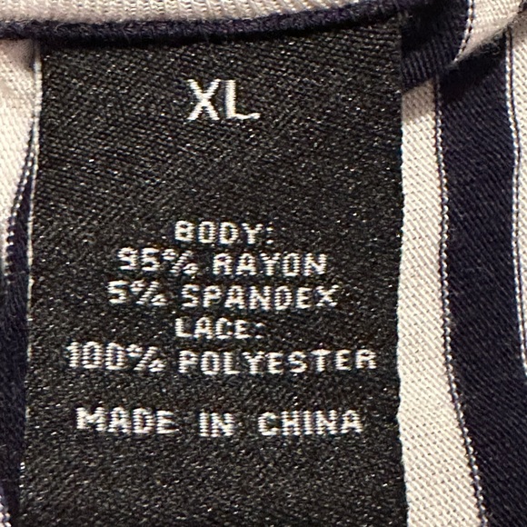 New Direction Blue & White Stripes With Shoulder Lace Front Is Shorter S… - Picture 8 of 12